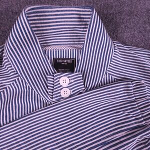 Todd Snyder Knit Seersucker Harrington Jacket Cotton Blue Green Stripe Pocket